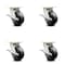 Service Caster 5 Inch Kingpinless Phenolic Wheel Swivel Caster Set with Brakes SCC-KP30S520-PHR-SLB-4 - alternate 1